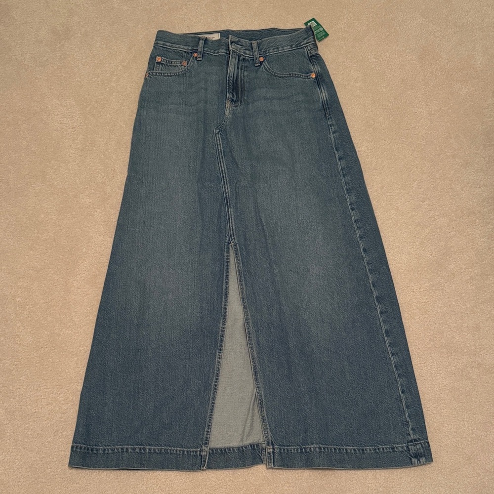 GAP Blue Classic Straight maxi skirt